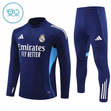 Lasten Real Madrid Training Huppari 2025-26 Navy 1/4-Zip